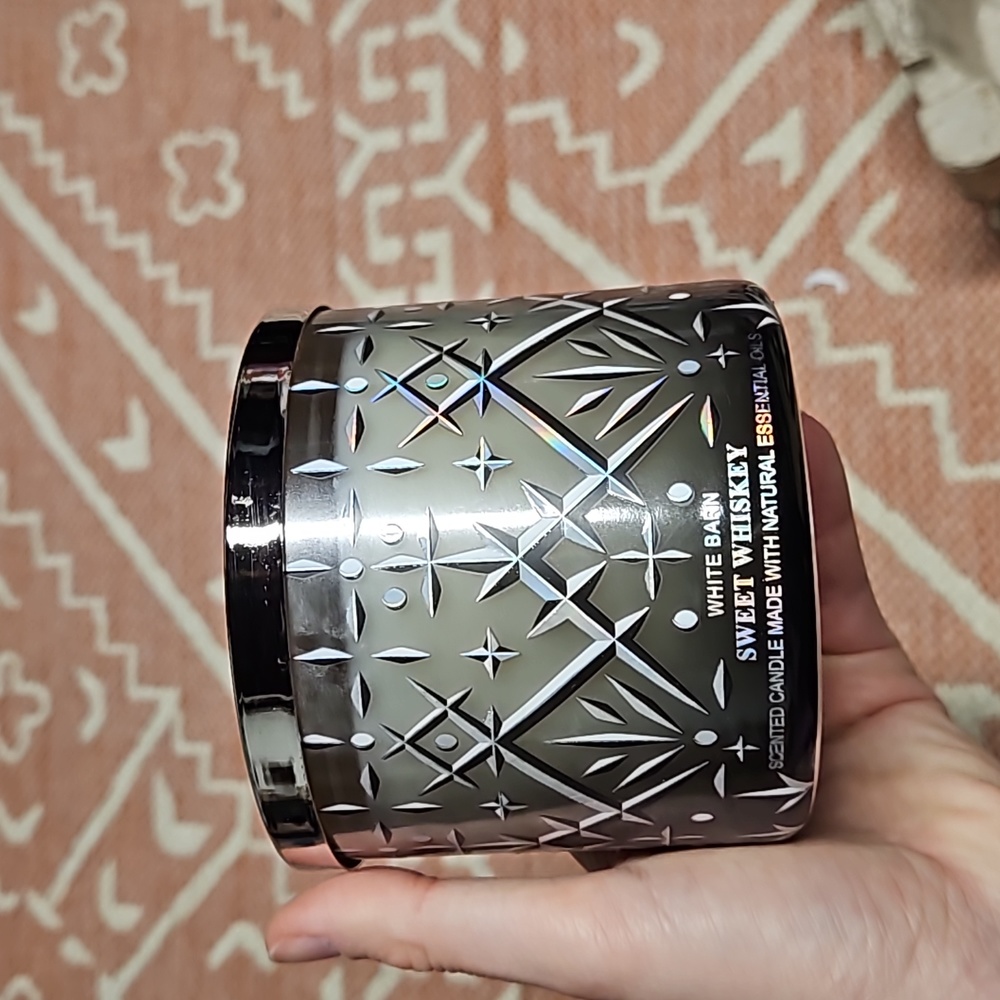 Sweet whiskey candle from bath and body works 3 wick candle